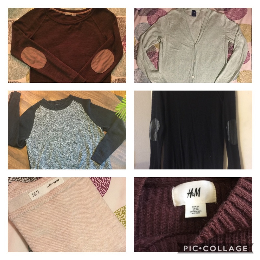Bundle of 6 sweaters: H&M, GAP, Bershka, Sfera.